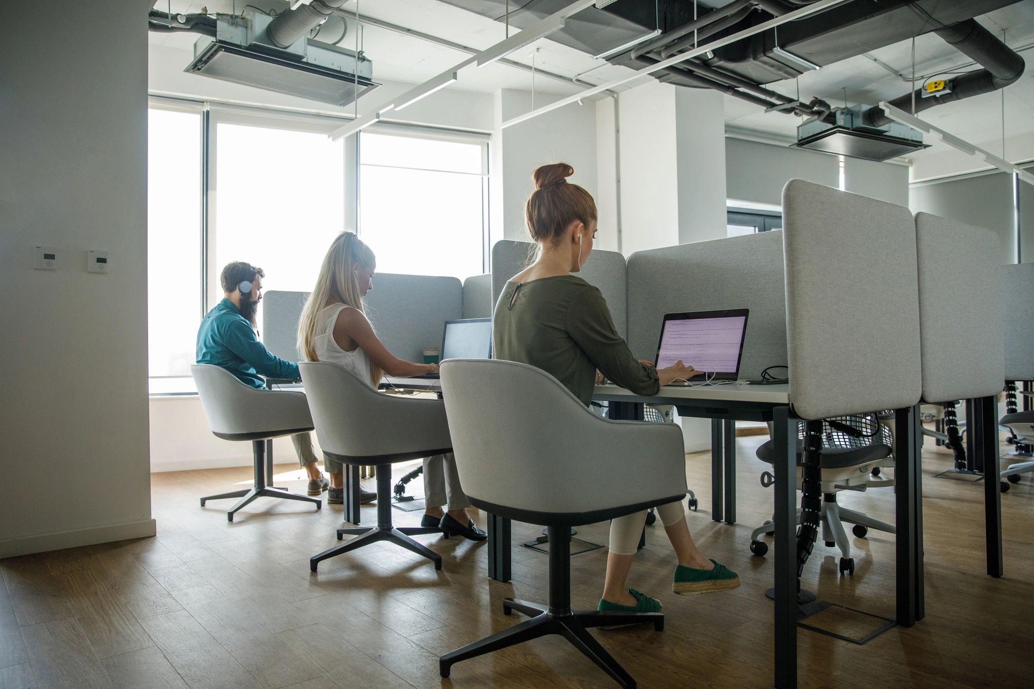 Professional team working in a modern office