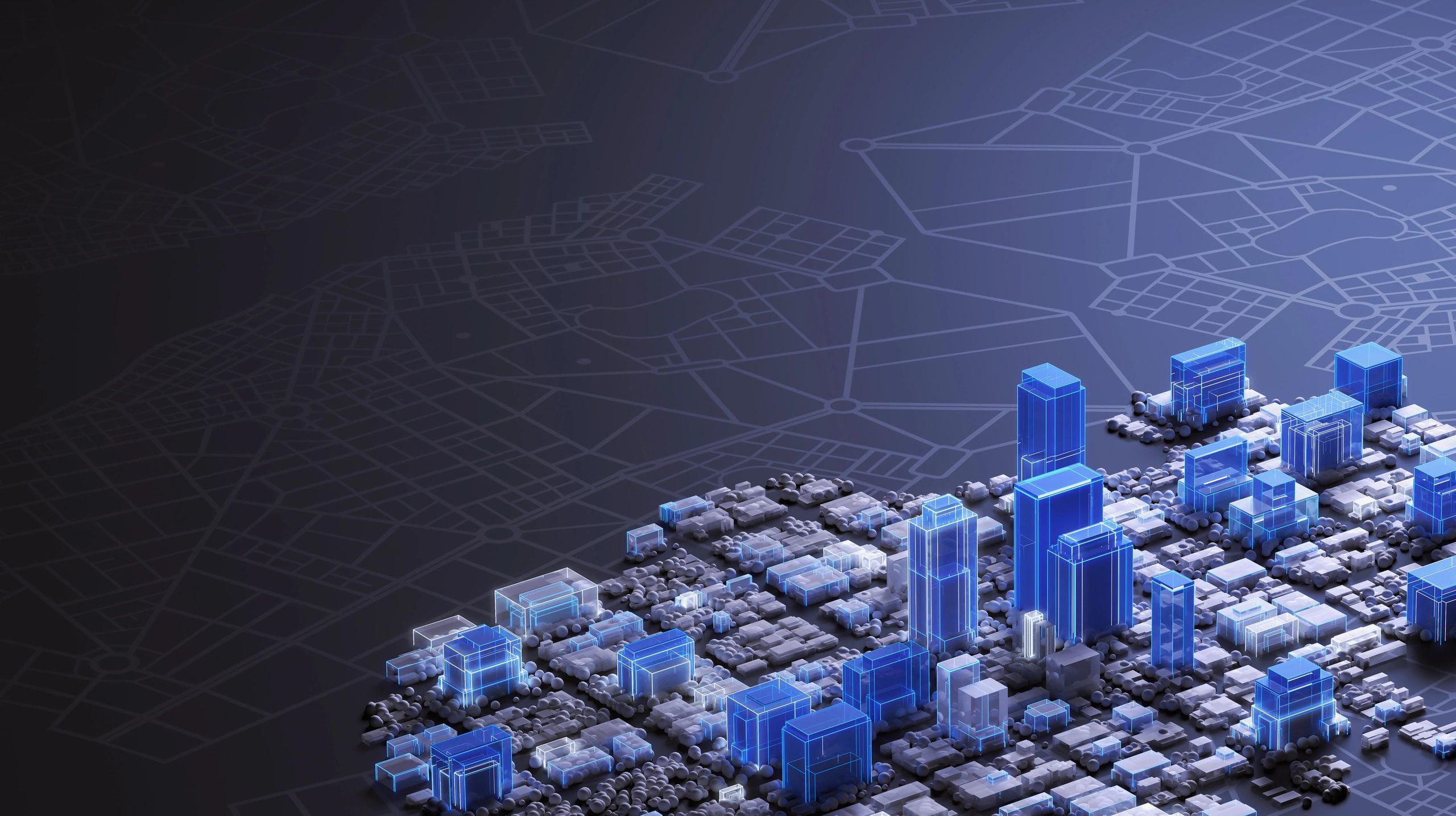 Digital smart city dashboard representing logistics visibility