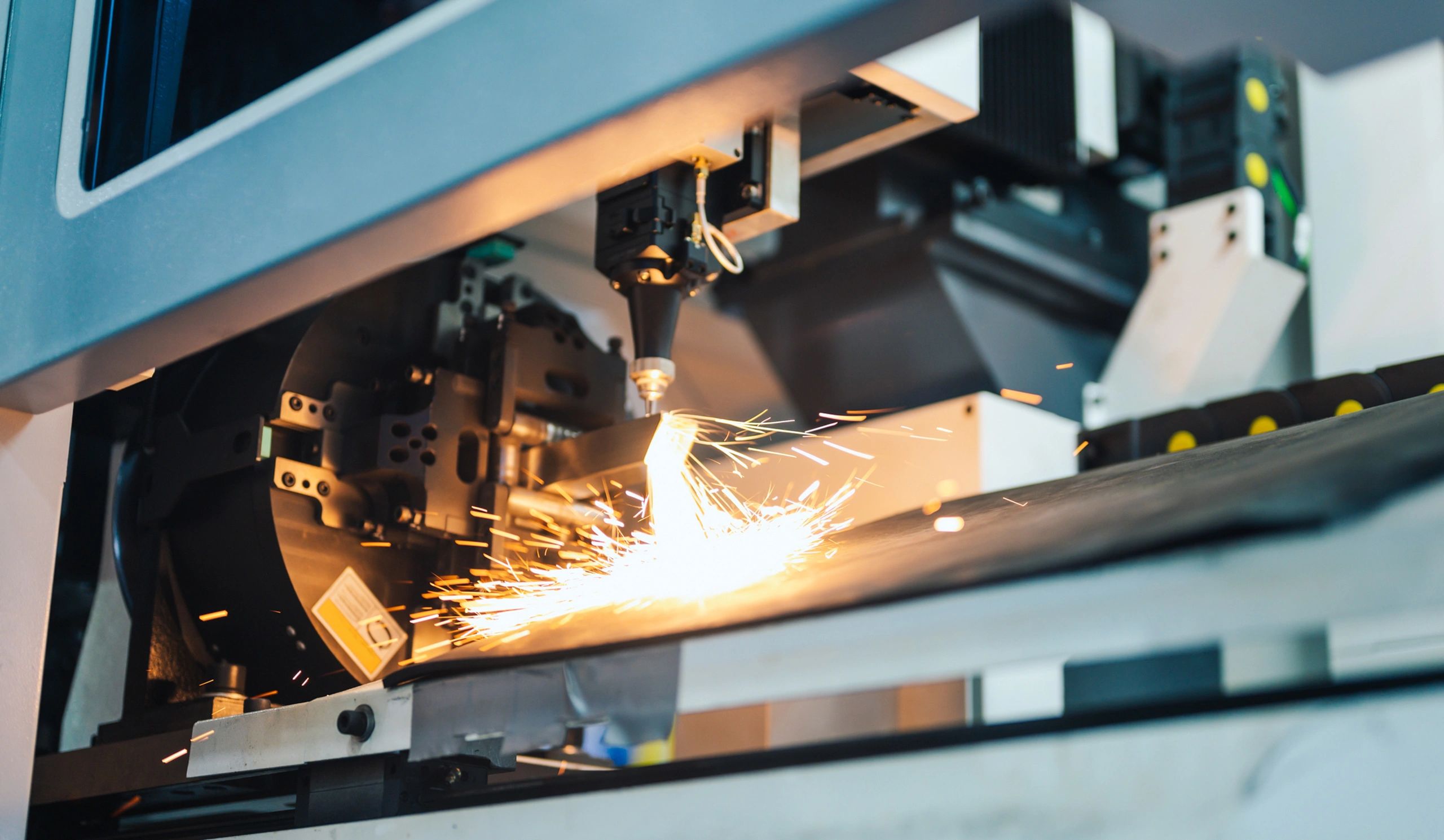 Advanced automated production technology representing AI-driven operational systems