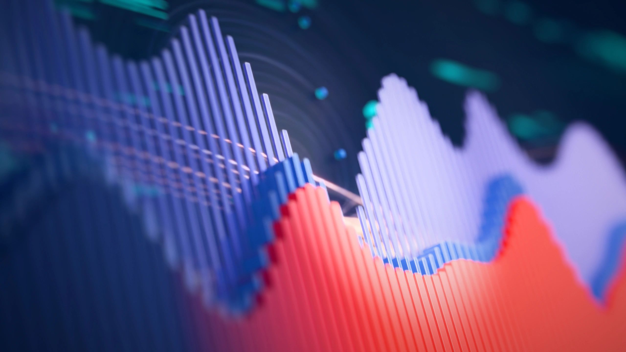 Abstract data dashboard visualization for AI automation